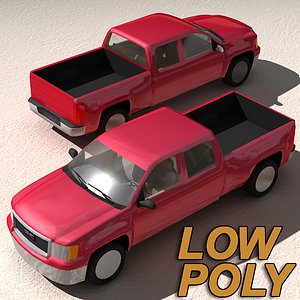 GMC truck Low Poly 2011