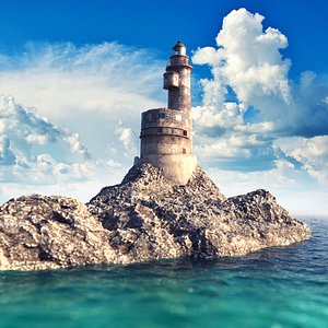 Old Lighthouse V-ray scene model
