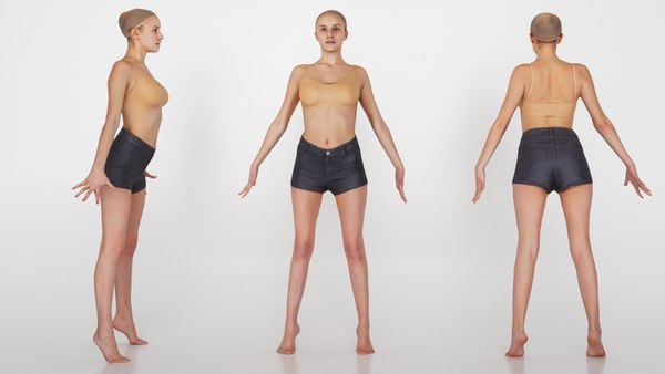 3D woman swimsuit photogrammetry model