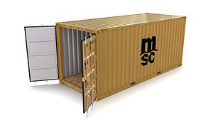 20ft shipping container 3D model