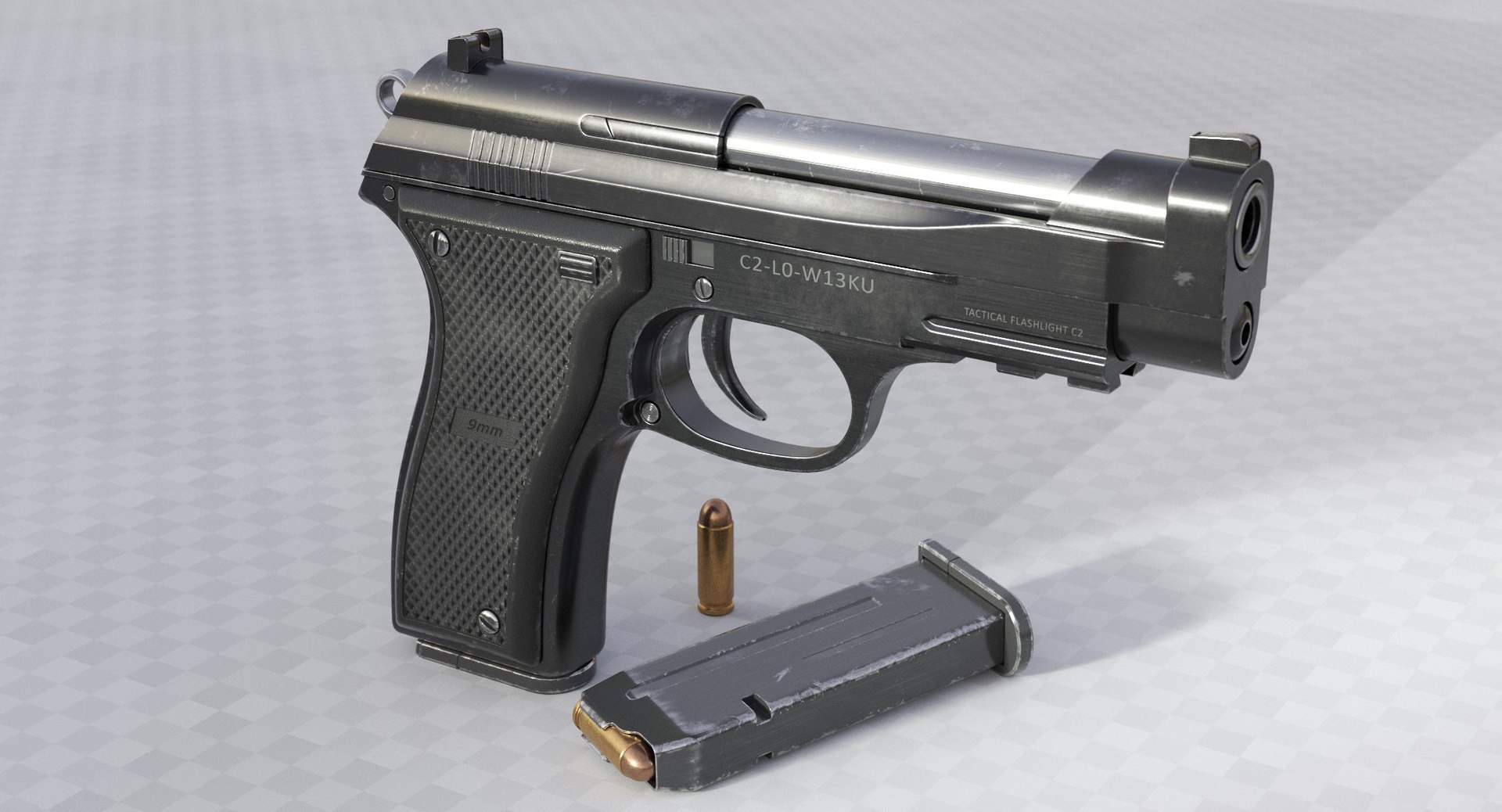 3D 9mm pistol model https://p.turbosquid.com/ts-thumb/t7/OSwWcP/aTLVGNL9/00256_pistol_9mm_surface_v013_01_preview.rgb_color.0000/jpg/1551368944/1920x1080/fit_q87/c650b94b23df476efbac4f5392c4af6088a83159/00256_pistol_9mm_surface_v013_01_preview.rgb_color.0000.jpg