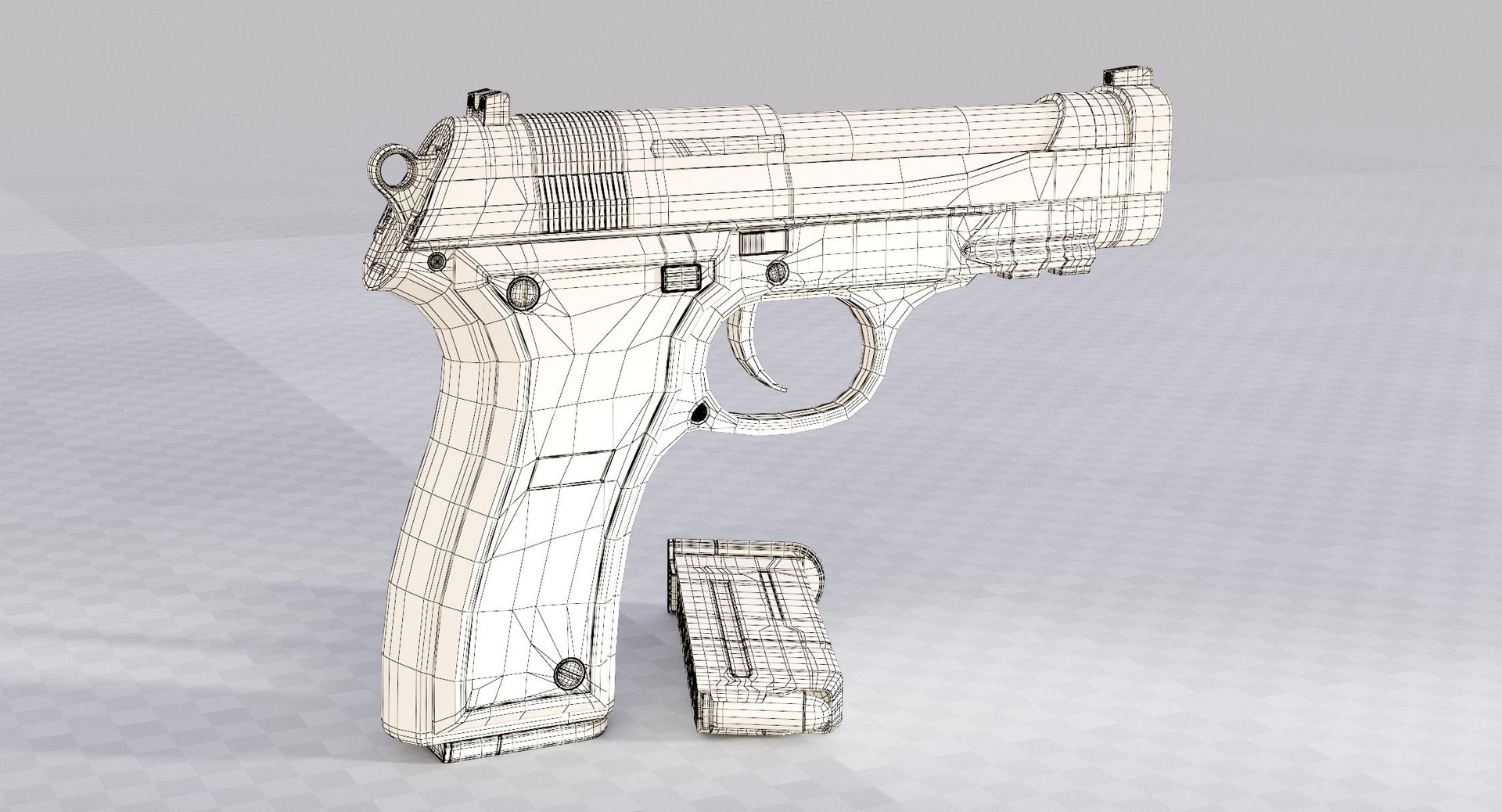 3D 9mm pistol model https://p.turbosquid.com/ts-thumb/t7/OSwWcP/d2VtV7eT/00256_pistol_9mm_surface_v013_03_wireframe_no_subdivision_wht.rgb_color.0002/jpg/1551369297/1920x1080/fit_q87/31d939cebc084625d9f33efb3e3ab31392cb4ab3/00256_pistol_9mm_surface_v013_03_wireframe_no_subdivision_wht.rgb_color.0002.jpg