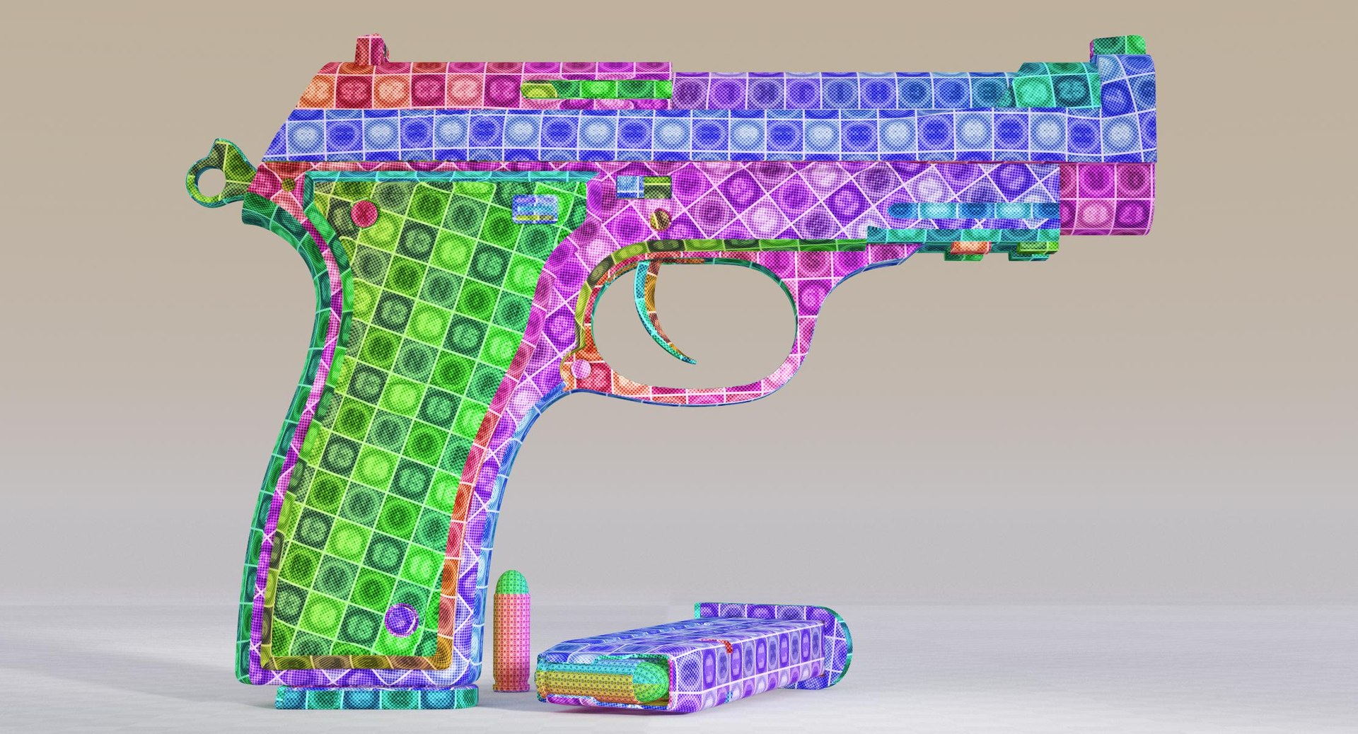 3D 9mm pistol model https://p.turbosquid.com/ts-thumb/t7/OSwWcP/mnJTnJgC/00256_pistol_9mm_surface_v013_05_checker.rgb_color.0007/jpg/1551369298/1920x1080/fit_q87/9eb7fec6745536932d7114aa5b12565f2a04d86a/00256_pistol_9mm_surface_v013_05_checker.rgb_color.0007.jpg