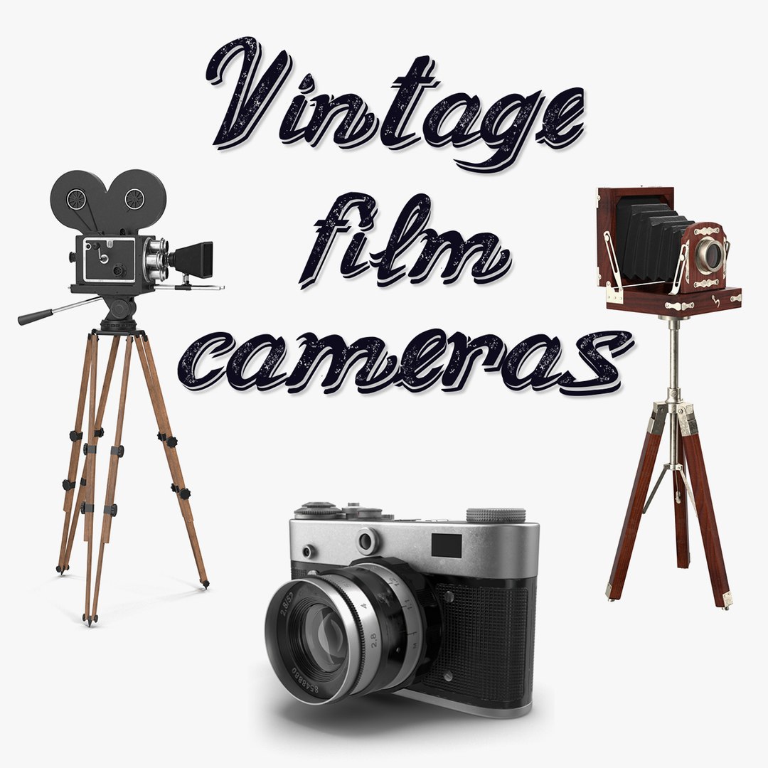 Vintage Film Cameras 3D TurboSquid 1289057