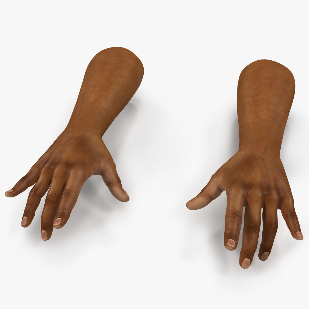 African Man Hands 3 Pose 3 3D model preview