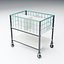 Mobile Four Compartment Retail Display Bin with Lower Shelf