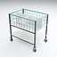 Mobile Four Compartment Retail Display Bin with Lower Shelf