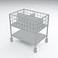 Mobile Four Compartment Retail Display Bin with Lower Shelf
