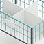 Mobile Four Compartment Retail Display Bin with Lower Shelf
