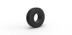 Military truck tire Scale 1 to 25
