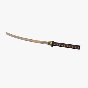 Ornate Katana Sword 3D Model