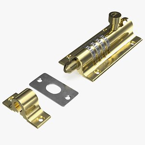 Combi Bolt Door Lock Brass