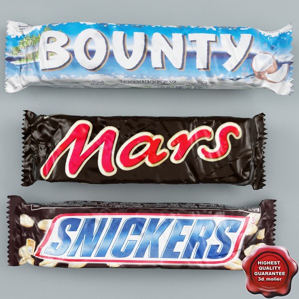 chocolate snickers mars 3d model