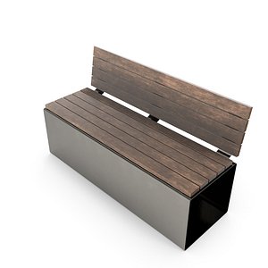 Weathered Outdoor Park Bench 33