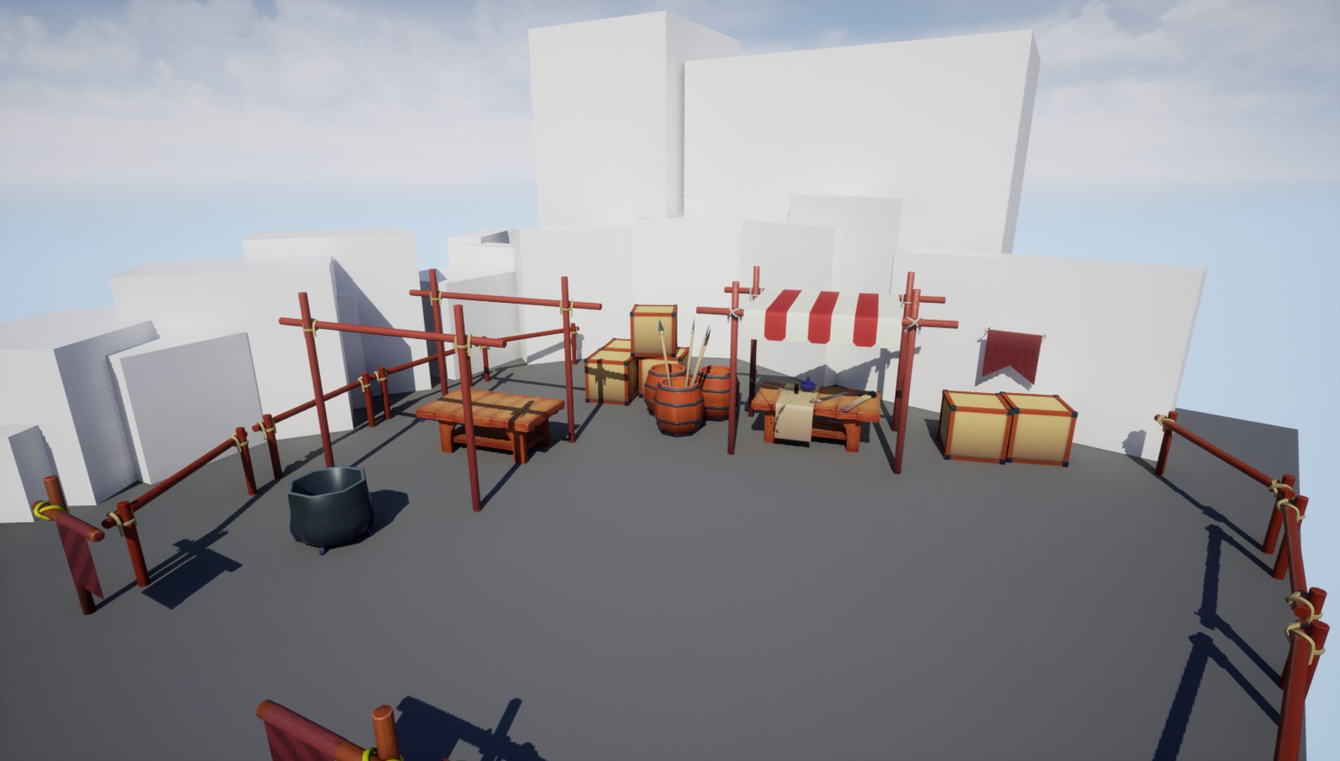 3D Medieval Merchant Lowpoly Textured Pack - TurboSquid 1817511