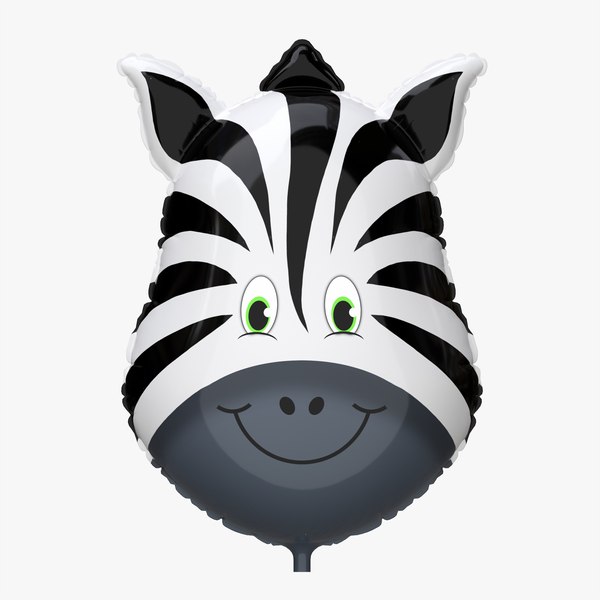 Decoration foil balloon 05 Zebra model - TurboSquid 1716392