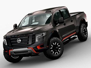 Nissan Titan 2017 Pickup truck low-poly