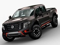 Nissan Titan 2017 Pickup truck low-poly