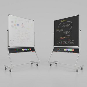 Dual-Sided Metal Writing Board - Customizable Square Whiteboard and Chalkboard