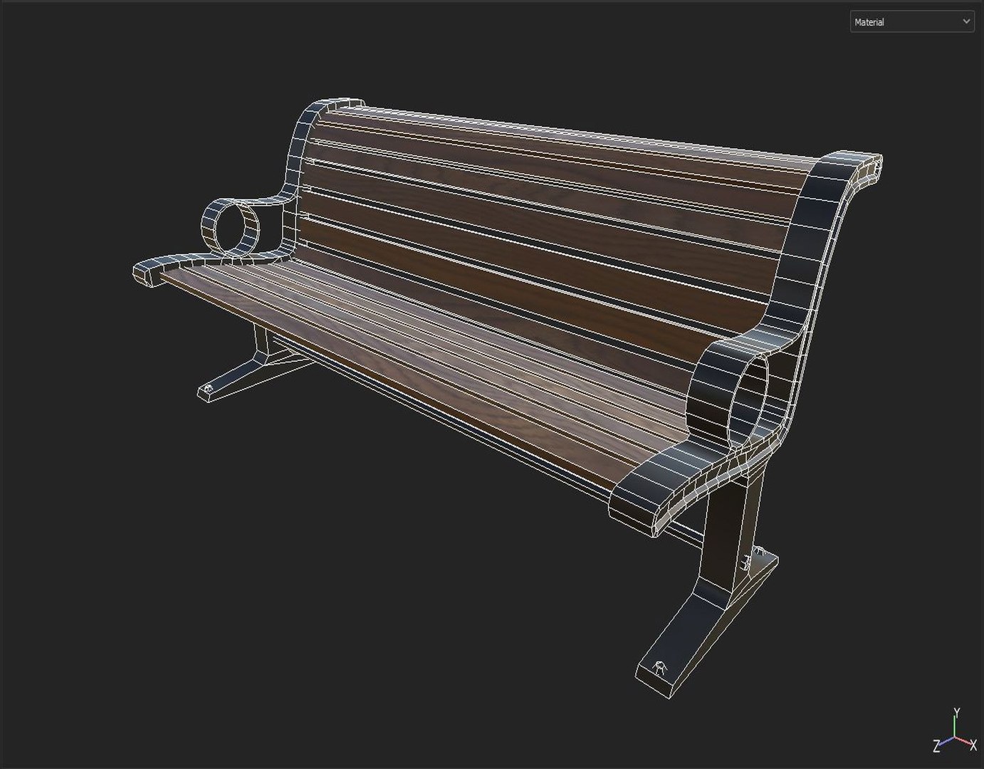 Bench 3D - TurboSquid 2252168