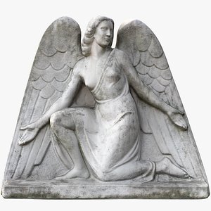 narrow angel statue 3D
