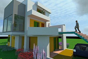 3d house reinforced concrete