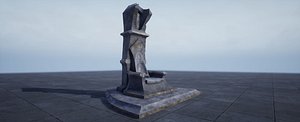 3D model pbr throne