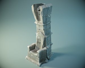 3D model pbr throne
