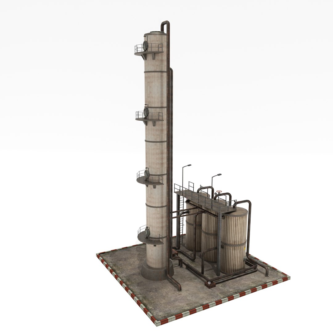 Oil Refinery Unit Model - TurboSquid 1237149