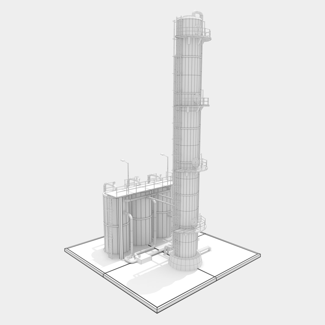 Oil Refinery Unit Model - TurboSquid 1237149