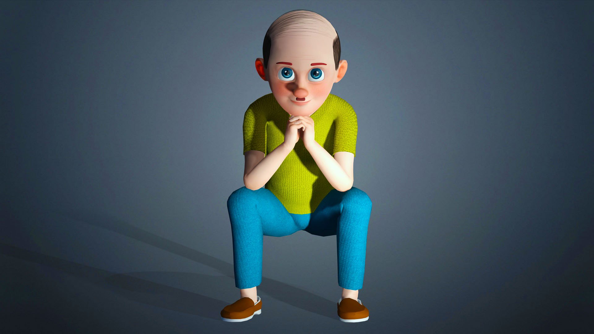 Cartoon Old Man Rigged Character - Comic Model - TurboSquid 1854054