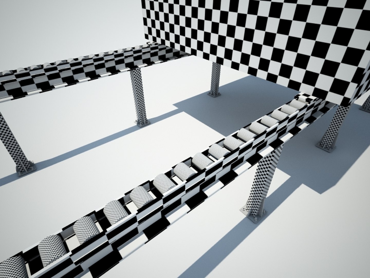 3d model roller track