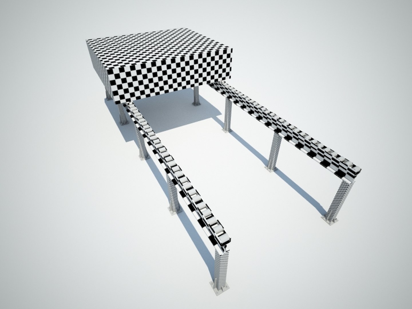 3d model roller track