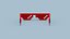 Czerwone okulary przeciwsłoneczne Voxel