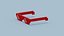 Czerwone okulary przeciwsłoneczne Voxel