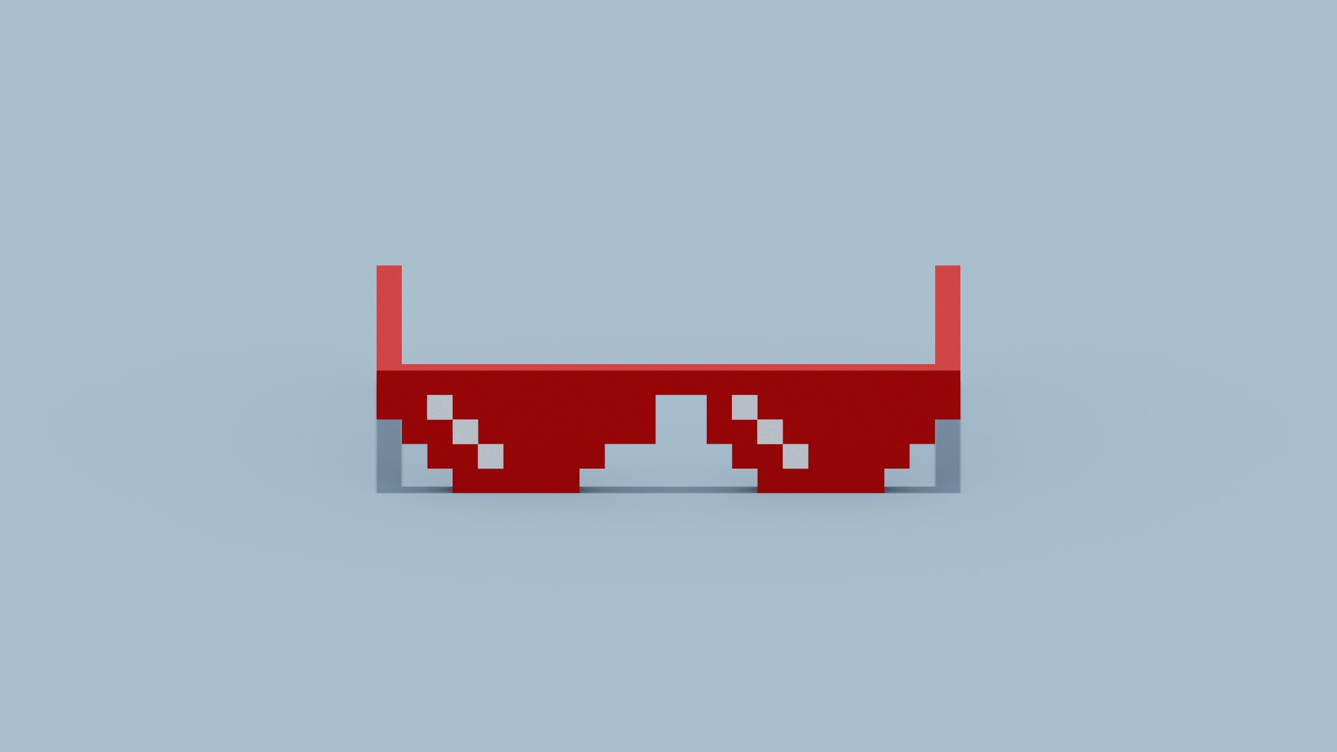 Voxel Red Sunglasses 3D model https://p.turbosquid.com/ts-thumb/t8/Quw2Ta/ET/spin202208080241320001/png/1659916367/1920x1080/fit_q87/6954656b5e24eba69779a6408fed06c5c42f9b02/spin202208080241320001.jpg