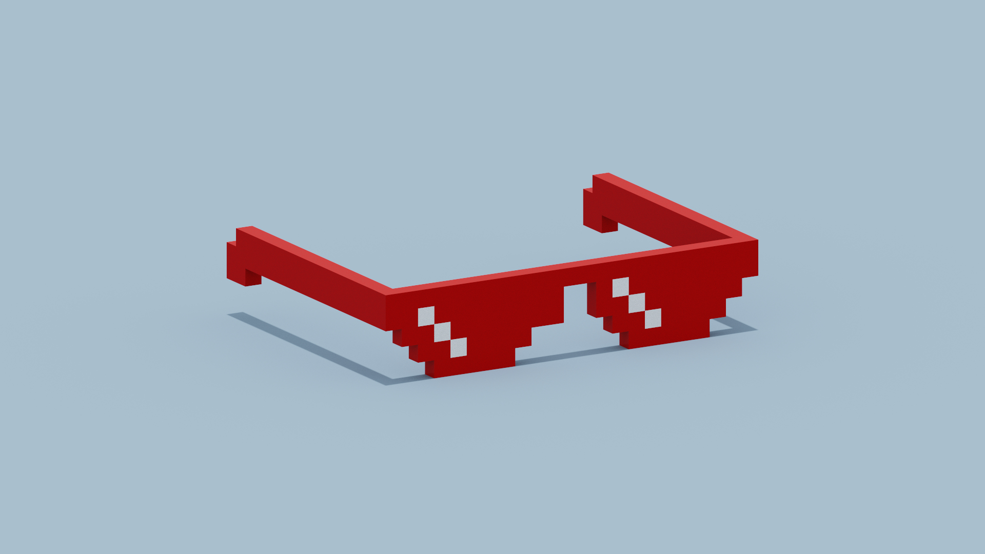 Voxel Red Sunglasses 3d Model Turbosquid 1939563