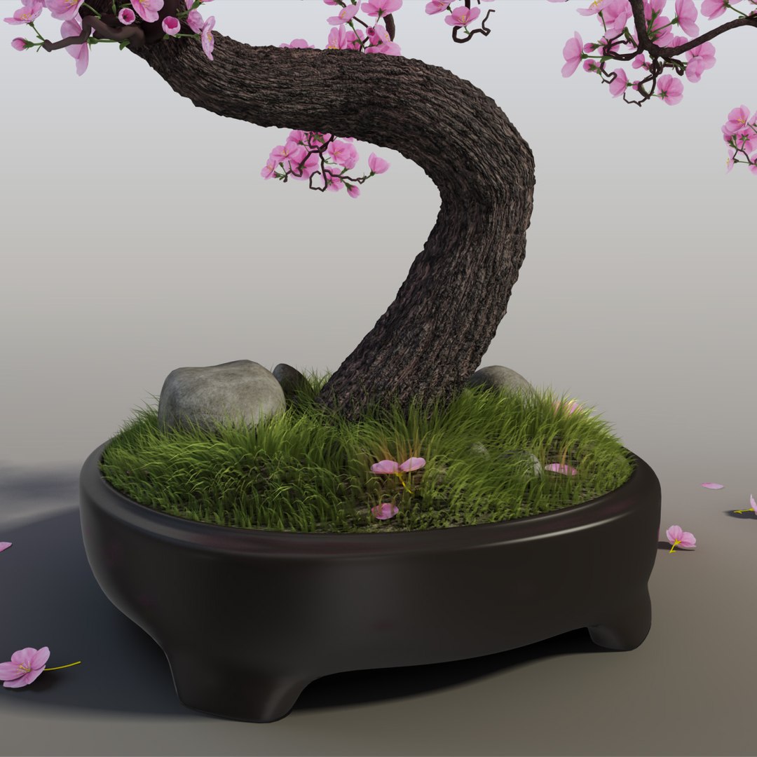 3D Printable Sakura tree bonsai by NEMO_MK2