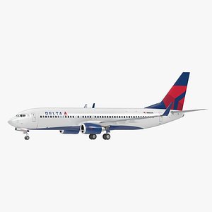 Delta Air Lines Boeing 737-800 with Interior 3D