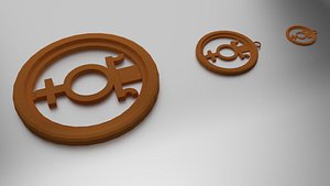 3D coaster pendant model