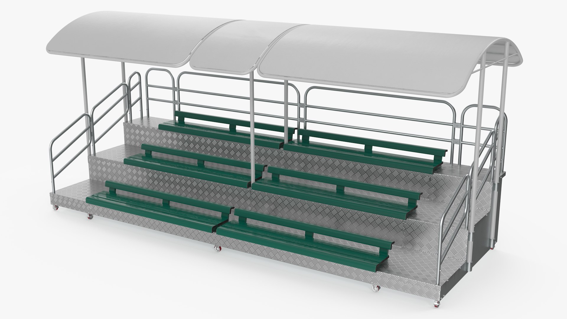 Outdoor Movable Grandstand with Canopy Roof 3D model preview