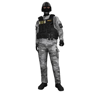 SWAT Soldier 2 LOD1 Rigged