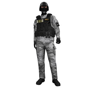 SWAT Soldier 2 LOD1 Rigged