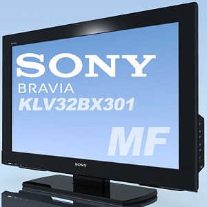 3d model of tv sony bravia 32bx301