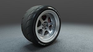 3D model vehicle wheel