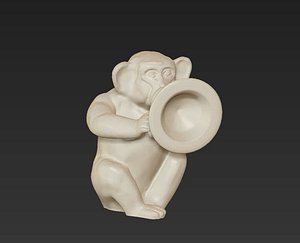 holiday monkey primate silent 3d model