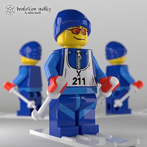 Lego Skier Figure V2.0