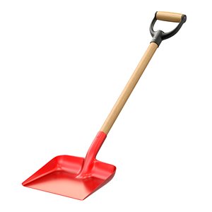 3d model red snow shovel