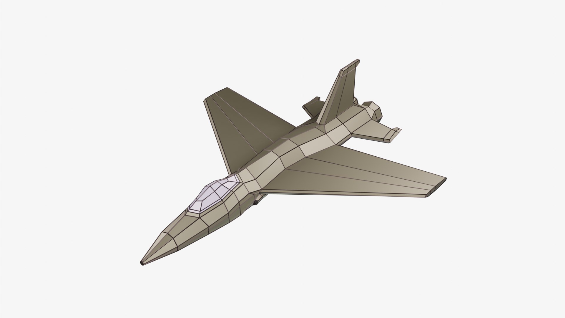 Free Jet lowpoly 3D model TurboSquid 2068760