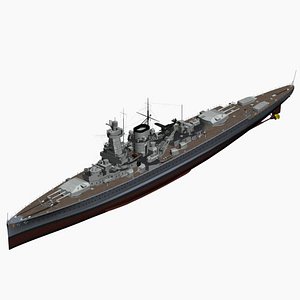 pocket battleship spee ww2 german 3d model